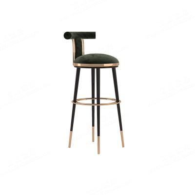 China Italian Luxury Bar Chair Bar Furniture Modern Club Furniture Velvet Bar Stool for sale