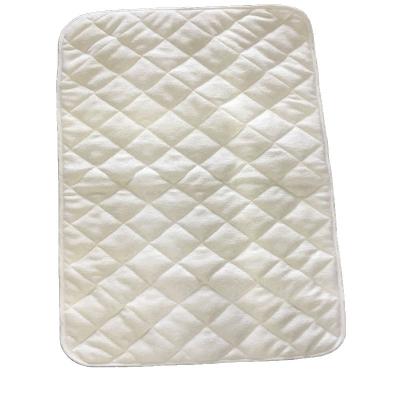 China Eco-friendly Quilted Bamboo Solid Color Waterproof Baby Crib Changing Inconvenience Pad for sale