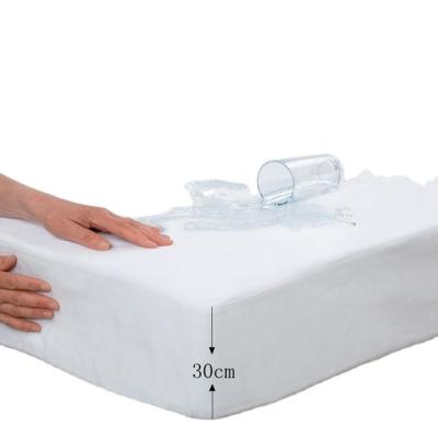 China Bed Bug Proof Towelling Cotton Terry Waterproof Mattress Protector Cover for Home Hotel for sale