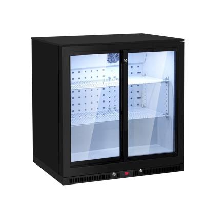 China Sell Well New Type Double Door Beer Cooler Double Wall Mini Freezer For Beer for sale