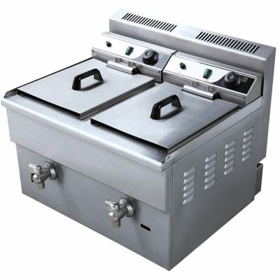 China 22L Stainless Steel 201 Machine Deep Fryer Commercial Gas With Temperature Control for sale