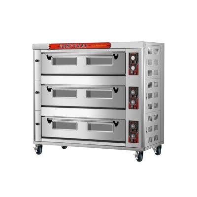 China Technology Production 3 Layer 12 Trays Baking Bakery Kitchen Cooker Gas Stove Oven for sale