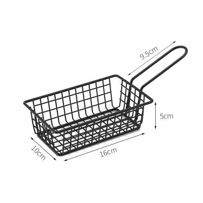 China Sustainable Square French Fries Basket With Handle for sale