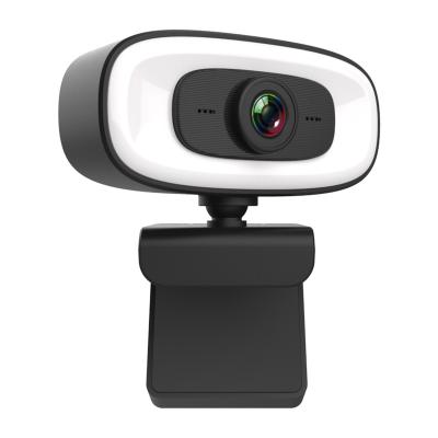 China Laptop Web Camera Streaming Media Webcam 4K Full HD Video with Ring Lamp Live USB Webcam with tripodComputer and Software Camera for sale