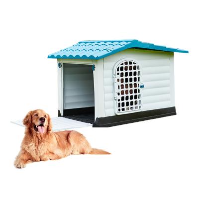 China H006 Windproof Wholesale Two Dog Doors Outdoor Waterproof Medium Plastic Large Dog Kennel House Outdoor Windproof for sale