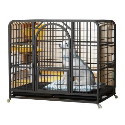 China Durable Heavy Duty Metal Crate Stack Crate Dog Kennel Pet Large Dogs Show Crates With Lock for sale