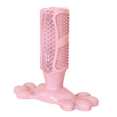 China Dog Toys Durable Hot Rubber Viable Toothbrush Chew Indestructible Dog Chew Dispenser Treat Bite Products Toy for sale