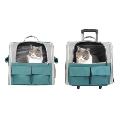 China Portable Pet Flight Case Folding Pet Trolley Bag Back To Pet B031 Viable Trolley Bag for sale