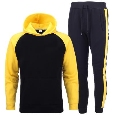 China HT Breathable Wholesale Cotton Solid Color Unisex Simple Tracksuit Set Suit Hoodie Men Jogging Sweatsuit for sale