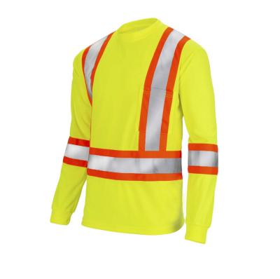 China Water Proof Crew Neck Construction Safety Workwear Construction Workwear Reflective T-Shirt for sale