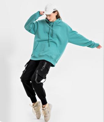 China Oversize Hoodie Sweatshirt Solid Color Anti-wrinkle Candy Loose Pullover Hoodie Women for sale