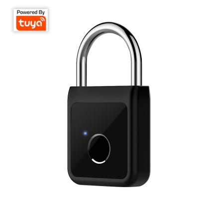 China Amazon tuya app mini remote control smart fingerprint zinc alloy hot sale anti-theft padlock for sale