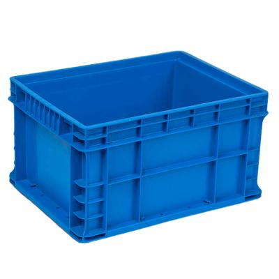 China Factory Recyclable Solid Plastic Stackable Mobile Box Plastic Turnover Crate Shipping EU Box Customize Logo for sale