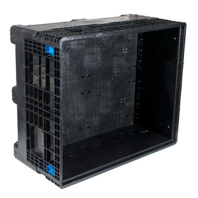 China ODM High Service OEM Load Capacity Bulk Storage Folding Container Pallet Box Strong Reinforced Plastic Solid for sale