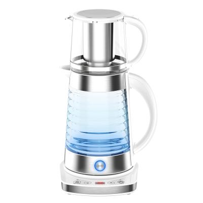 China 360 Degree Coffee Making Machine 1.7L Degree Bottom Dispensing Chinese Tea Maker Spinning Tea Maker With Filter for sale