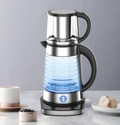 China 360 Degree Rotation Low Cheap Price Tea Kettles Kitchen Appliances Glass Electric Tea Maker 1.7L With Tea Filter for sale