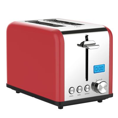 China Easy Operate OEM Hot Sale Home Use 2 Slice LCD Bread Toaster Electric Toaster Bread Maker 6 Level Browning Sound Auto Defrost Reheat Function for sale