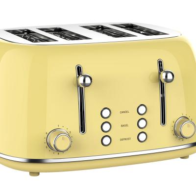 China OEM High Efficiency Household 4 Slice Stainless Steel Noise Reheating Bagel Toaster Automatic Multi Functional Bread Maker Kitchen Appliance for sale