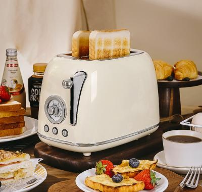 China Hotel 2 Slice Toaster Retro Kitchen Sandwich Maker Stainless Steel Pop Maker Electric Toaster for sale