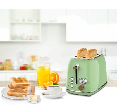 China Retro Hotel Hot Sale Bread Toaster Kitchen Machine 2 Slice Stainless Steel Digital Toaster For Breakfast Set for sale