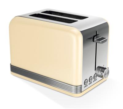 China Retro High Efficiency Stainless Steel 2 Slice Toaster With Chrome Design Electric Breakfast Kitchen Machine Bagel Bread Toaster for sale