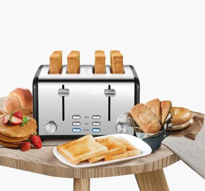 China Hotel Hot Sale 4 Slice Toaster with Stainless Steel Panel Browning GS CE CB ROHS Approved Commercial Bread Toaster for sale