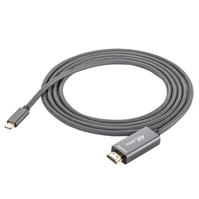 China For Wind 10 USB type c to 4k HD MI HDTV screen mirroring 2M male cable to connect phone to TV plug and play for sale