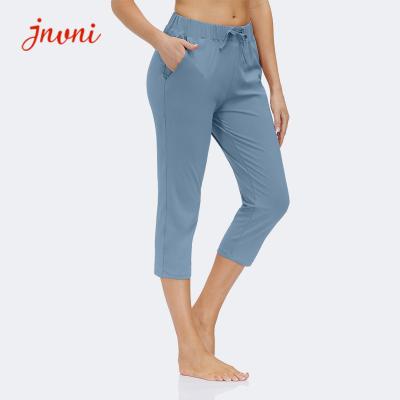 China High Waist Lulu Yoga Jogger Pants 250gsm Yoga Capri Leggings With Pocket for sale