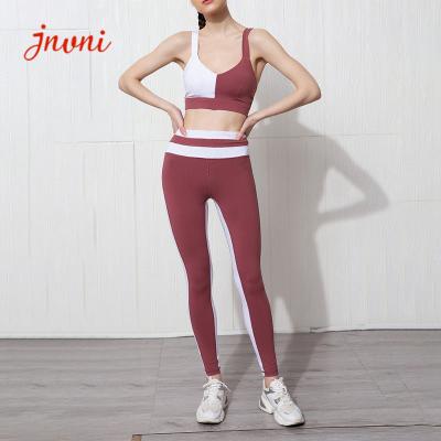 China Women High Waist Scrunch RGS Yoga 2 Piece Set High Impact V Neck Bra for sale