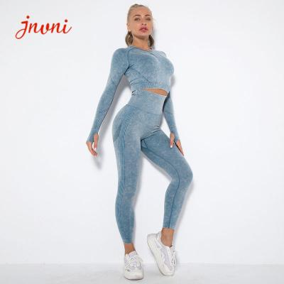 Chine l'Activewear des femmes 290gsm place des femmes que le gymnase vêtx la copie sans couture de colorant de lien à vendre