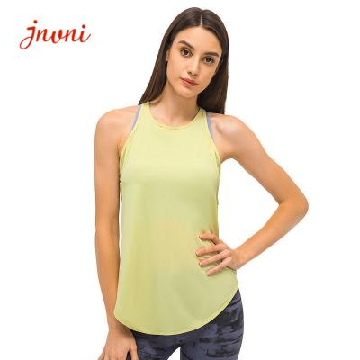 China 130gsm Activewear T Shirts Workout Tops For Women Yoga Tank Tops 25% spandex for sale