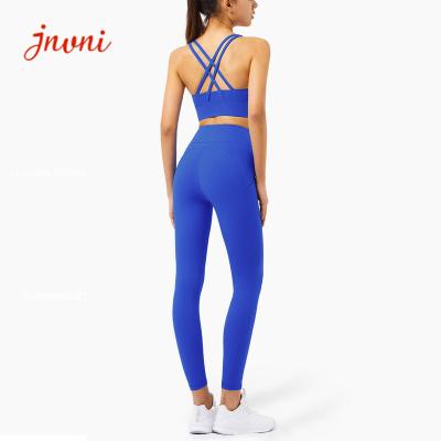 Chine Lulu Cross Back Strappy Yoga soulèvent les ensembles 215gsm TUV d'Activewear de yoga de soutien-gorge de sports à vendre