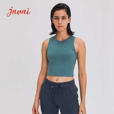 China Women Raised Round Neck Yoga Sports Bras Push Up Shockproof Crop Tank Top for sale