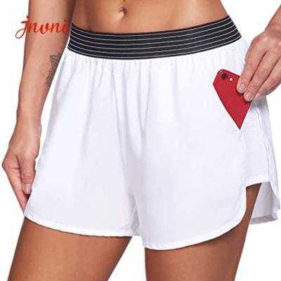 China Brief Elastic Waistband Women'S Sports Shorts Womens Biker Shorts Side Pockets for sale