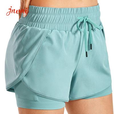 China 100gsm 2 In 1 Running Shorts Women Women'S Exercise Shorts Double Layer for sale