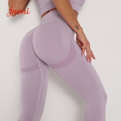 China High Waisted Workout Leggings Quick Dry Seamless Yoga Wear Scrunch Butt Leggings for sale