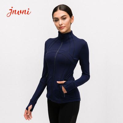 Chine 210gsm Digital imprimant la veste de sports des femmes courantes de yoga de gymnase avec des trous de pouce à vendre