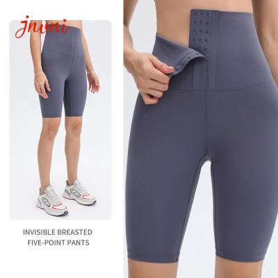 China High Waisted Trainer Corset Bike Cycling Shorts Tummy Control Gym Shorts for sale