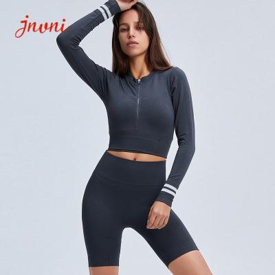 China Women 3 Piece Seamless Yoga Wear Exercise Seamless Workout Sets for sale