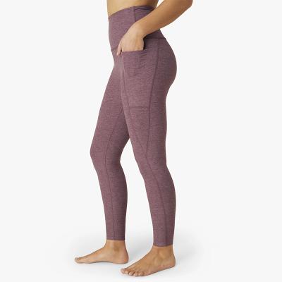 中国 Spacedyeバターのようで柔らかい高いWaisted Legging 87%ポリエステル13% Lycra 販売のため