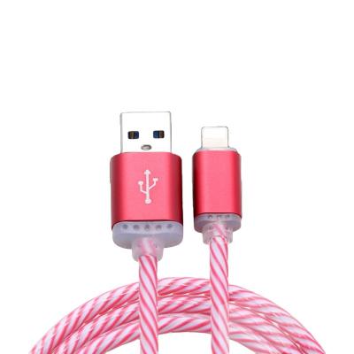 China Camera Applicable to Type-C Luminous Data Cable, Colorful Gradient LED Light, USB Cool Mobile Phone Apple Android Charging Cable for sale