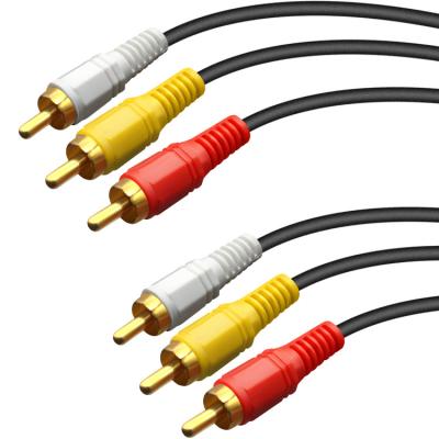 China Video Camera 3RCA AV Cable Audio Male To Stereo Aux Cord. Male To 3rca 20M Standard Converter 3 Rca Cable 1M 1.5M 2M 3M 5M 10m for sale