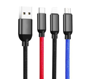 China COMPUTER 3 in 1 colorful mobile phone cable for all mobile phones for sale