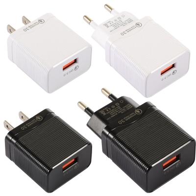 China 3A-QC3.0 DVD Player Mobile Phone Charger USB Fast Charging Simple Travel Charging Phone Smart Tablet Fast Charging Head for sale