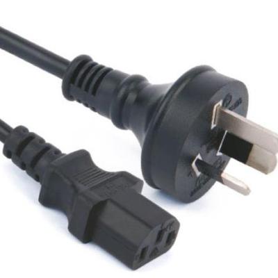 China Electrical Appliances Computer Power Cable Electrical Copper Power Cord 3PIN FLAT PLUG TO 3PIN JACK FLAT AUSTRALIAN TYPE for sale