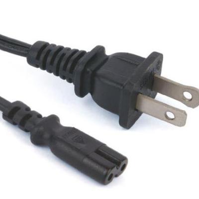 China Electrical Appliances Computer Power Cable Power Cord 2PIN Electrical Copper PLUG TO 2 PIN JACK US STYLE for sale