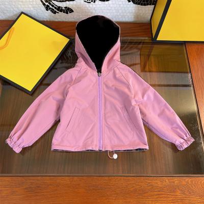 China Autumn Sustainable High End Customized Customized Children's Hooded Jacket Children's Double Sided Coats for sale