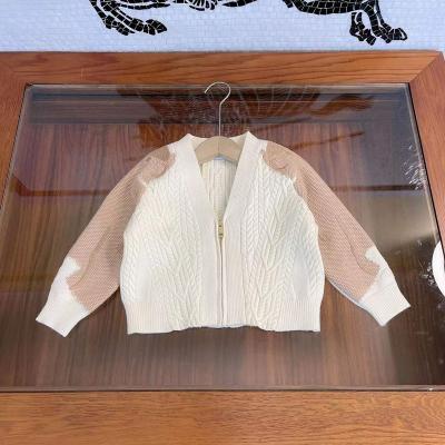 China New high-end spring 2022 sustainable children's wear cardigan for men and women baby cotton single breasted knit for sale