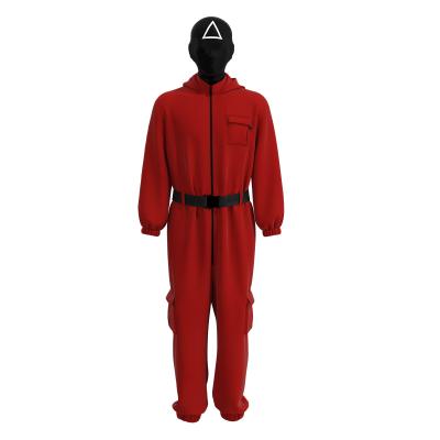 China New Arrival Popular RUNNING Halloween Costume Squid Game Cosplay Costume Red Jumpsuit for sale