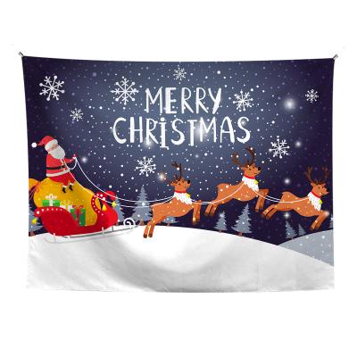 China Anti-pilling Logo Printing Wall Hanging Tapestry For Home Decoration Multifunctional Wall Sitting Blanket Hanging Tapestries For Christmas for sale